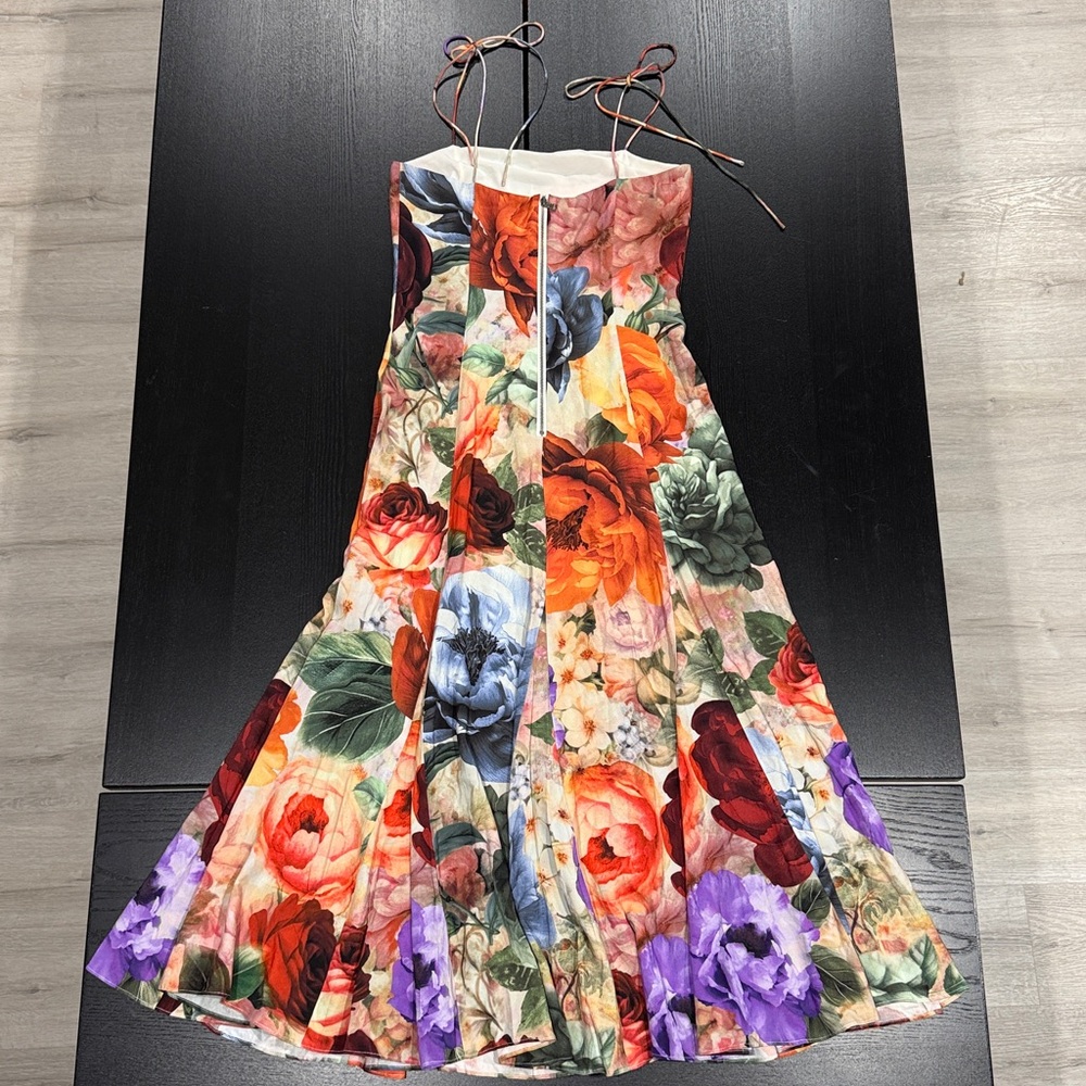 Alice + Olivia Multicolor Floral Midi Dress - Picture 5 of 13